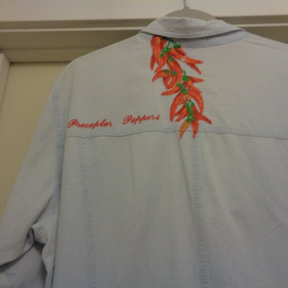 VINTAGE RETRO SOUTHWEST CHILIS WAITERESS WORK SHIRT JEANNE X L - Picture 6 of 10